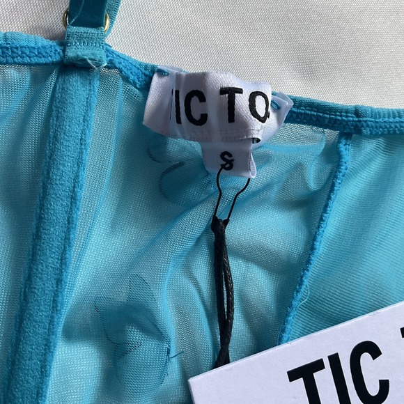 Tic Toc Powder Blue Butterfly Strap Bralette Blue Size S - Picture 8 of 8